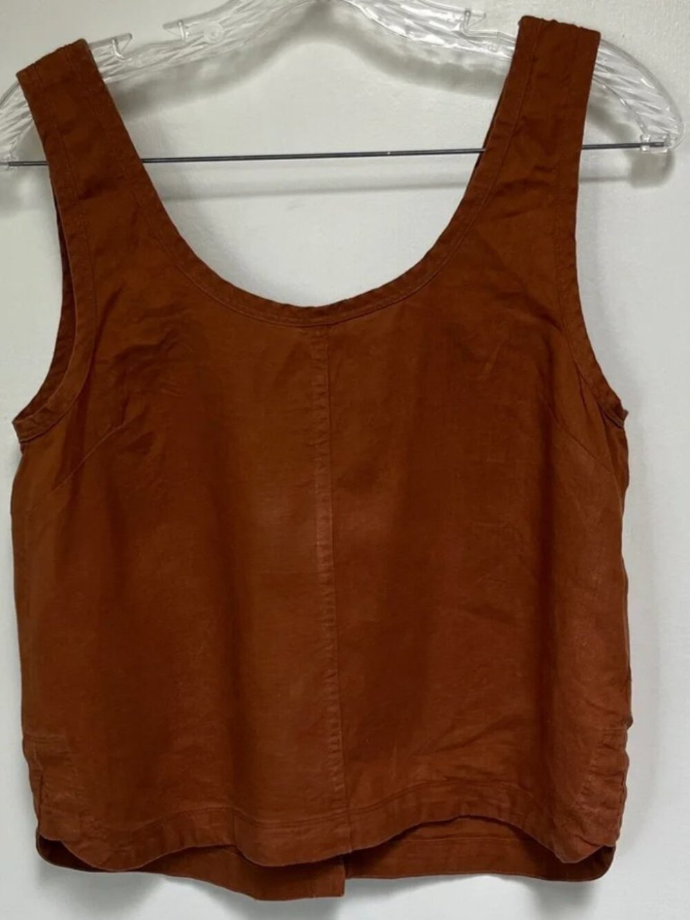 Rust/Brown Sleeveless Women's Top - Picture 2 of 4